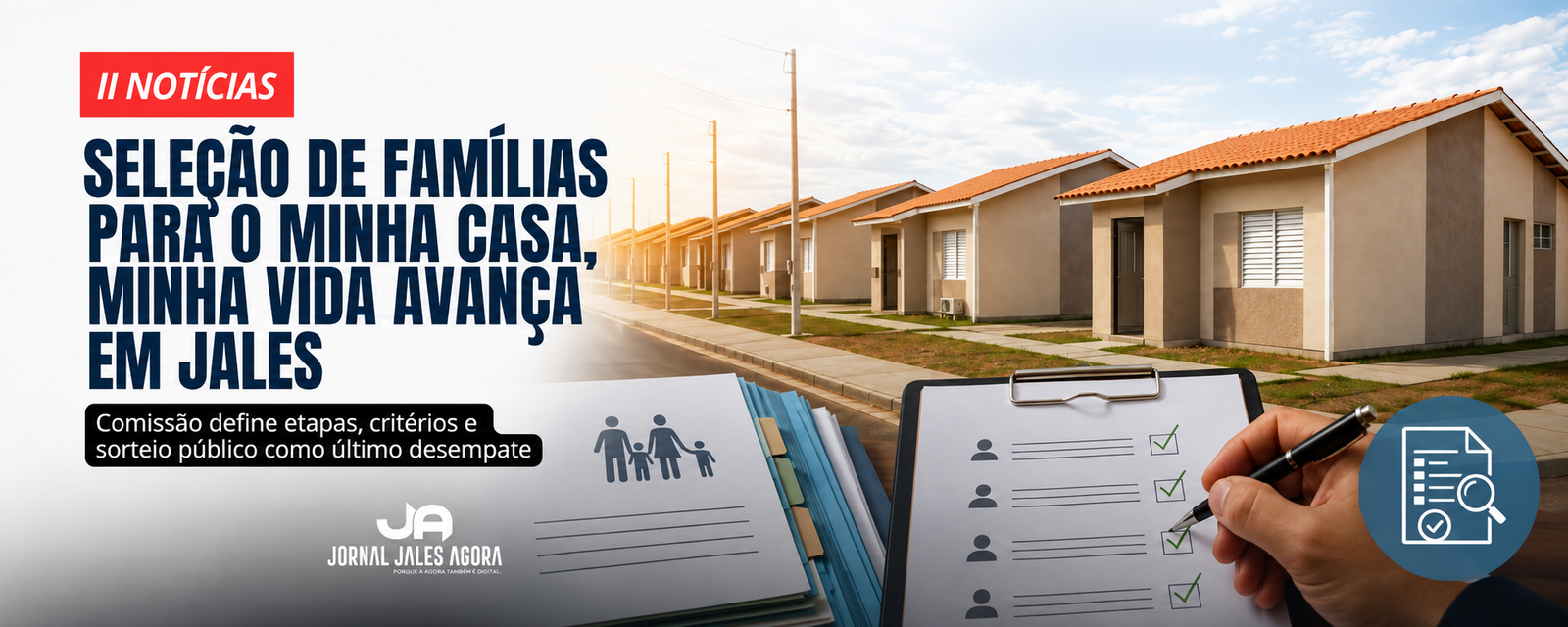 SELEÇÃO DE FAMÍLIAS PARA O MINHA CASA, MINHA VIDA AVANÇA EM JALES