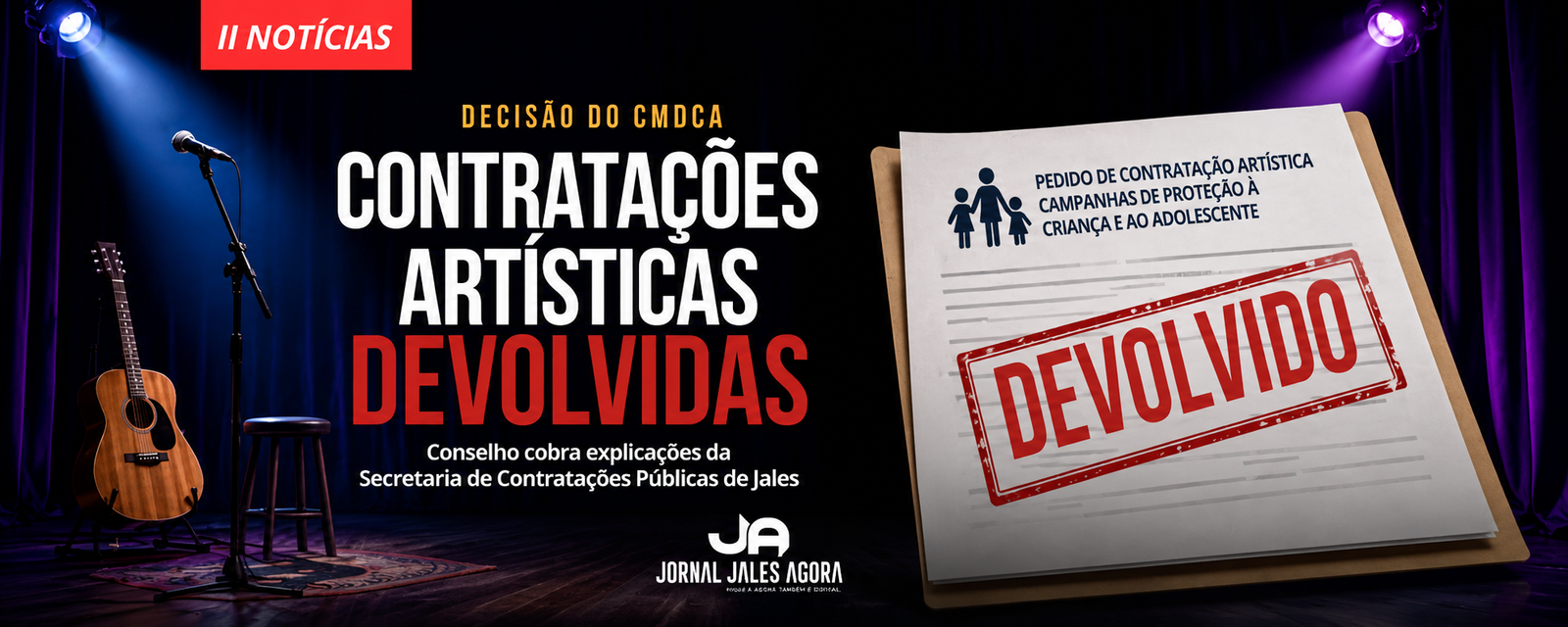 PEDIDO DE CONTRATAÇÕES ARTÍSTICAS É DEVOLVIDO E CMDCA COBRA EXPLICAÇÕES
